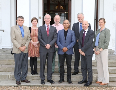 (L-R) Professor Javier Escobar, Associate Dean for Global Health (Rutgers), Emmeline Searson GEMS International, Professor Paul McCutcheon UL Vice President, Eugene Griffin, Limerick City & County Council, Professor Vicente Gracias, Medical School Dean (Rutgers),Christy O’Connor, Limerick City & County Council, Professor Michael Larvin Head of the GEMS and Sharon Nolan GEMS